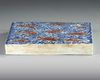 A CHINESE UNDERGLAZE COPPER RED AND BLUE TILE, QING DYNASTY (1644-1911)