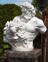 A SCULPTED WHITE MARBLE BUST OF HERCULES AND THE NEMEAN LION, LATE 20TH CENTURY