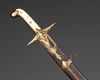 AN IVORY HILTED WATERED-STEEL SWORD (SHAMSHIR), PERSIA, DATED 1244 AH/1828 AD