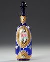 A BOHEMIAN MOSER CARAFE, ENAMELLED GLASS, HANDPAINTED, CIRCA 1880