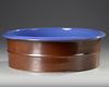 A CHINESE BLUE AND BROWN GLAZED BASIN, QING DYNASTY (1644-1911)