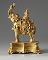A Chinese gilt bronze caparisoned elephant