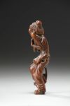 A Box Wood Netsuke of an Yamauba (Mountain Ogress)