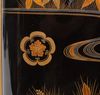 A JAPANESE BLACK LACQUERED BOX WITH A CURVED LID, TAISHO PERIOD (1912-1926)