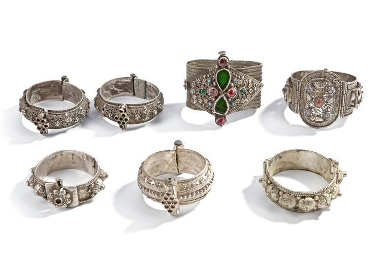 SILVER BRACELETS FROM THE ARAB WORLD, 19TH CENTURY