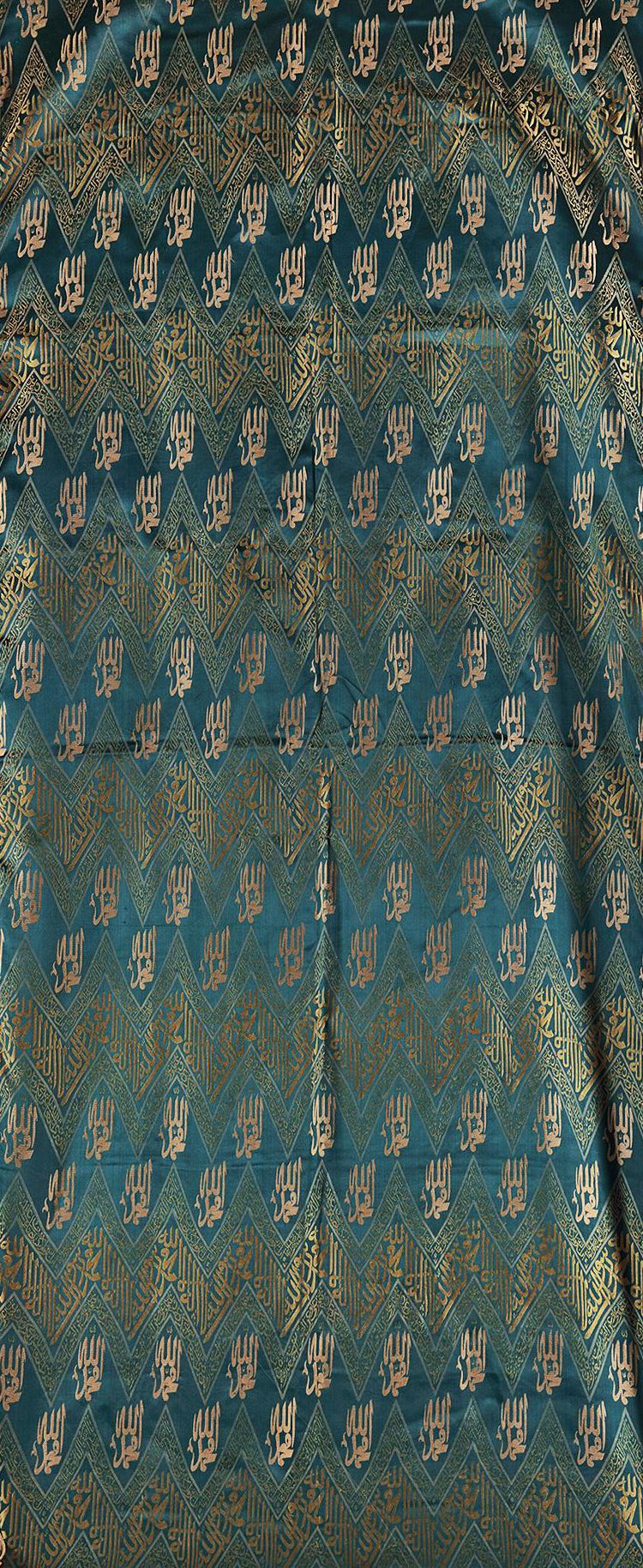 A GREEN KAABA KISWA TEXTILE, EGYPT, 20TH CENTURY