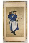 A LARGE CHINESE PAINTING OF A MANCHU ARCHER, 19TH CENTURY