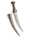 A PERSIAN DAGGER (KHANJAR) WITH CALLIGRAPHIC DECORATION, ZAND DYNASTY 18TH-19TH CENTYRY