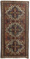 A CAUCASIAN KAZAK ADLER (CHALEBERD) RUG, 19TH CENTURY