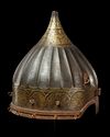 AN INSCRIBED STEEL TURBAN HELMET,  ANATOLIA 15TH CENTURY