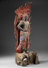 A JAPANESE WOODEN FUDO MYO-O, ACALANATHA,EDO PERIOD (1615–1868)