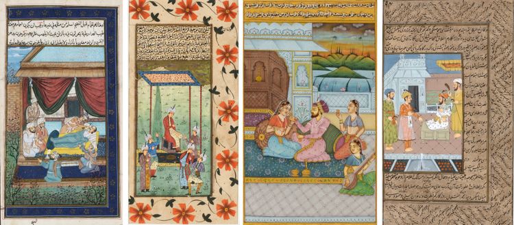 FOUR PERSO-INDIAN MINIATURES, EARLY 20TH CENTURY