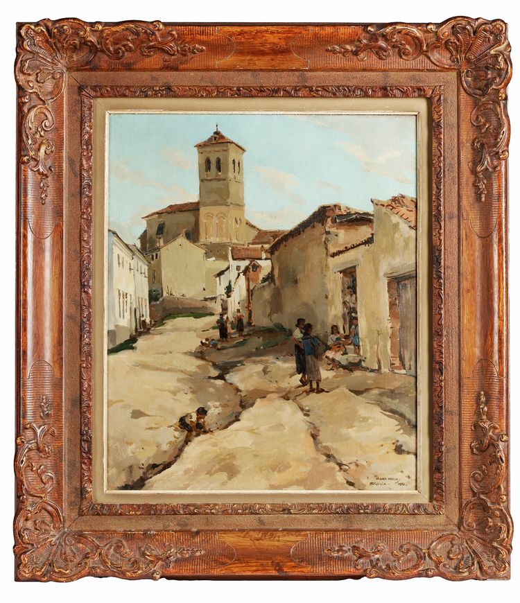 ISIDORE VAN MENS (1890-1985), A STREET IN SEGOVIA, SPAIN, OIL ON CANVAS