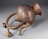 A PERSIAN ENGRAVED TINNED COPPER EWER, QAJAR 19TH CENTURY