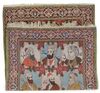 UNIQUE AND RARE KASHAN KURK ANTIQUE RUG WITH PORTRAITS OF IMPORTANT PEOPLE.