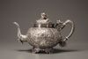 A three-piece export silver tea set