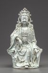 A Celadon glazed figure of Quanyin (Yuan-style)