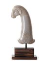 A MUGHAL SHEEP-HEADED JADE DAGGER HILT