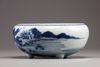 A Chinese blue and white tripod censer