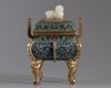 A Chinese cloisonné censer with cover