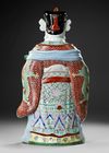 LARGE CHINESE FAMILLE ROSE FIGURE, 19TH / 20TH CENTURY