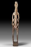 Asmat. Very large Asmat ancestor sculpture. Collected by Jac Hoogerbrugge in the 1960’s or 1970’s. Remnants of lime.