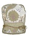 AN ANTIQUE OTTOMAN MONEY BAG (KESE) WITH GOLD AND SILVER EMBROIDERY