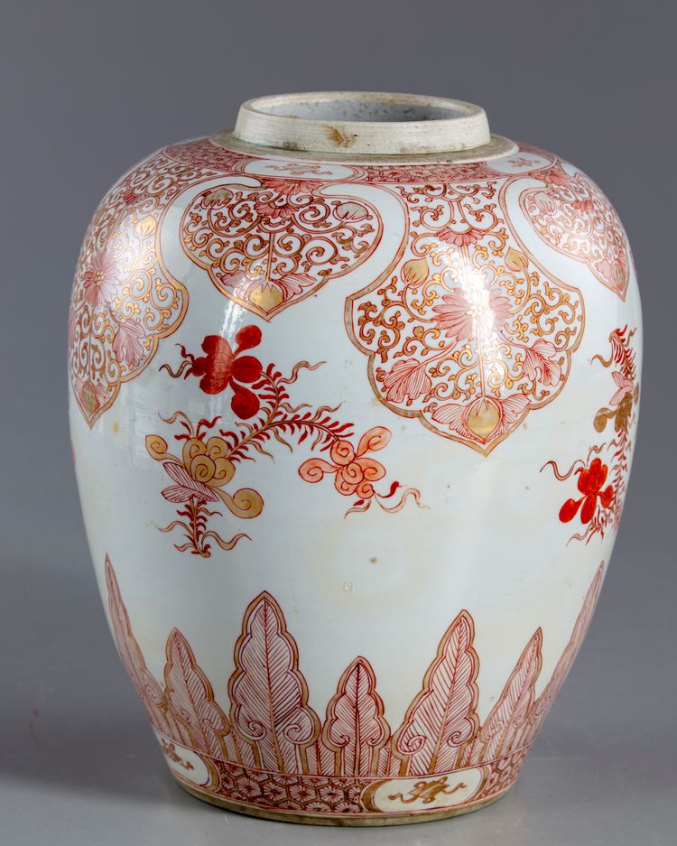 A Chinese iron-red decorated jar