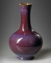 A CHINESE FLAMBÉ GLAZED BOTTLE VASE, 19TH-20TH CENTURY