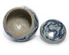 A CHINESE BLUE AND WHITE POT WITH COVER