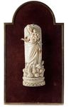 AN INDO-PORTUGUESE CARVED IVORY FIGURE OF THE MADONNA, GOA, 17TH CENTURY