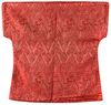 A SILK LAMPAS COVERING RED KAFTAN, TURKEY, 19TH CENTURY