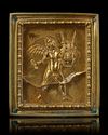 A LARGE ROCK CRYSTAL PLAQUE, ENGRAVED AND MOUNTED IN A GOLD AND SILVER FRAME, LATE 2ND - EARLY THIRD CENTURY A.D.