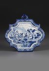 A BLUE AND WHITE DELFT PLAQUE, 18TH CENTURY