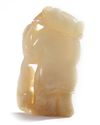 A Chinese pale cream jade 'boy and monkey' group