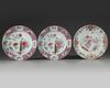 Three Chinese famille rose dishes