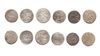 SAFAVID, TEMP. SULTAN HUSAYN(1105–1135 AH/1694–1722AD), SIX SILVER COINS, DATED