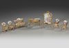 AN AUSTRIAN ENAMEL MINIATURE FURNITURE SET, 19TH CENTURY