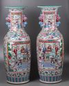 A pair of large famille rose vases