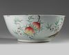 A large Chinese famille rose 'nine peach' bowl