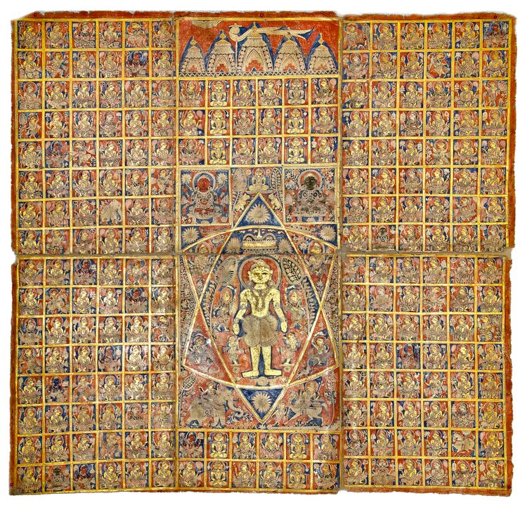 A JAIN MANDALA WITH PADMAVATI, GUJARAT, NORTH-WEST INDIA, 17TH CENTURY