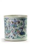 A Chinese doucai 'Hundred Boys' brush pot, bitong