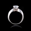 AN 18 CARAT WHITE GOLD 3.03 CARAT BRILLIANT CUT DIAMOND SOLITAIR RING