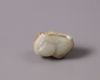 A Chinese celadon and russet jade carving of two peaches
