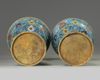 A pair of Chinese cloisonné enamel pricket sticks