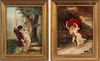 FRENCH SCHOOL (EARLY 20TH CENTURY), 'THE SWING', 'THE STORM', A PAIR, OIL ON CANVAS (2)