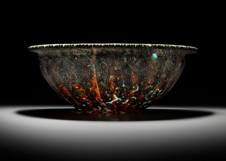 A ROMAN MILLEFIORI GLASS PATELLA CUP, 1ST-2ND CENTURY AD