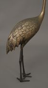 TWO JAPANESE BRONZE CRANES, TAISHO PERIOD (1912-1926)