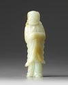 A CHINESE WHITE AND RUSSET JADE LUOHAN, DAMO, 19TH-20TH CENTURY