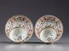 A CHINESE COLLECTION OF SIX CUPS AND SIX SAUCERS, 18TH CENTURY